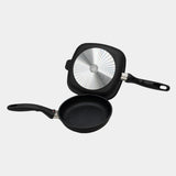 XD Nonstick 8" Fry Pan and 9.5"x 9.5" Grill Pan Set | Made in Switzerland