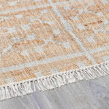 Rice Handcrafted Fringed Jute Carpet