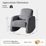Richard Modern Solid Wood Rocking Chair with Lumbar Pillow