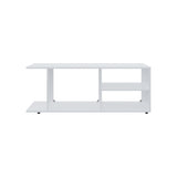 TUHOME Goodwood Minimalistic TV Stand with Five Open Storage Shelves, Modern Media Console for Living Room Entertainment Setup, Space-Saving Stand for TVs with Organized Device Display and Everyday Home Use