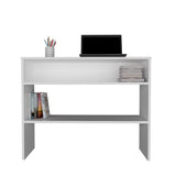TUHOME Being 39-Inch Narrow Console Table with Two-Tier Shelf Design, Slim Entryway and Hallway Storage Table for Decor, Organization and Display, Space-Saving Modern Table for Living Room or Home Office