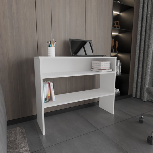 TUHOME Being 39-Inch Narrow Console Table with Two-Tier Shelf Design, Slim Entryway and Hallway Storage Table for Decor, Organization and Display, Space-Saving Modern Table for Living Room or Home Office