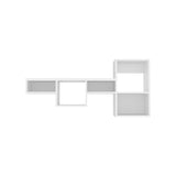 TUHOME Wallshe 47-Inch Wide Seven-Tier Wall Shelf, Modular Cube Display Rack for Living Room, Home Office or Bedroom Organization, Space-Saving Mounted Shelf for Books, Décor and Everyday Essentials