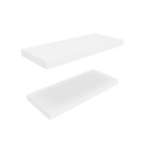 TUHOME Ecco 31.5-Inch Floating Shelves Set of Two with Hidden Brackets, Modern Wall-Mounted Shelves for Bedroom, Bathroom or Living Room Décor, Minimalist Display and Storage Solution for Books, Photos and Accessories