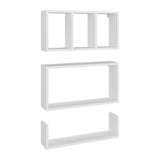 TUHOME Trego Wall Shelves Set of Three with Modern Floating Design, Functional Display and Storage for Books, Plants and Decor, Space-Saving Mounted Solution Ideal for Living Rooms, Studios, Offices or Bedroom Organization