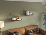 TUHOME Ecco 31.5-Inch Floating Shelves Set of Two with Hidden Brackets, Modern Wall-Mounted Shelves for Bedroom, Bathroom or Living Room Décor, Minimalist Display and Storage Solution for Books, Photos and Accessories