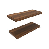 TUHOME Ecco 31.5-Inch Floating Shelves Set of Two with Hidden Brackets, Modern Wall-Mounted Shelves for Bedroom, Bathroom or Living Room Décor, Minimalist Display and Storage Solution for Books, Photos and Accessories