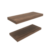TUHOME Ecco 31.5-Inch Floating Shelves Set of Two with Hidden Brackets, Modern Wall-Mounted Shelves for Bedroom, Bathroom or Living Room Décor, Minimalist Display and Storage Solution for Books, Photos and Accessories