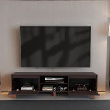 Polaris TV Stand with Open Shelves, Two Storage Shelves For Media Storage and Entertainment Console, Perfect for Living Room or Bedroom