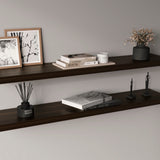 TUHOME Ecco 47-Inch Floating Wall Shelves Set of Two with Hidden Brackets, Modern Space-Saving Display and Storage Solution for Living Rooms, Bedrooms, Bathrooms or Offices, Minimalist Shelves for Décor and Organization