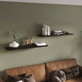 TUHOME Ecco 47-Inch Floating Wall Shelves Set of Two with Hidden Brackets, Modern Space-Saving Display and Storage Solution for Living Rooms, Bedrooms, Bathrooms or Offices, Minimalist Shelves for Décor and Organization