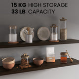 TUHOME Ecco 47-Inch Floating Wall Shelves Set of Two with Hidden Brackets, Modern Space-Saving Display and Storage Solution for Living Rooms, Bedrooms, Bathrooms or Offices, Minimalist Shelves for Décor and Organization