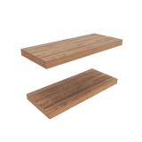 TUHOME Ecco 31.5-Inch Floating Shelves Set of Two with Hidden Brackets, Modern Wall-Mounted Shelves for Bedroom, Bathroom or Living Room Décor, Minimalist Display and Storage Solution for Books, Photos and Accessories
