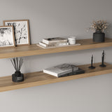 TUHOME Ecco 47-Inch Floating Wall Shelves Set of Two with Hidden Brackets, Modern Space-Saving Display and Storage Solution for Living Rooms, Bedrooms, Bathrooms or Offices, Minimalist Shelves for Décor and Organization