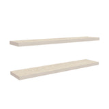 TUHOME Ecco 47-Inch Floating Wall Shelves Set of Two with Hidden Brackets, Modern Space-Saving Display and Storage Solution for Living Rooms, Bedrooms, Bathrooms or Offices, Minimalist Shelves for Décor and Organization