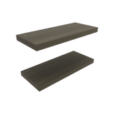 TUHOME Ecco 31.5-Inch Floating Shelves Set of Two with Hidden Brackets, Modern Wall-Mounted Shelves for Bedroom, Bathroom or Living Room Décor, Minimalist Display and Storage Solution for Books, Photos and Accessories