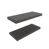 TUHOME Ecco 31.5-Inch Floating Shelves Set of Two with Hidden Brackets, Modern Wall-Mounted Shelves for Bedroom, Bathroom or Living Room Décor, Minimalist Display and Storage Solution for Books, Photos and Accessories