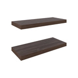 TUHOME Ecco 31.5-Inch Floating Shelves Set of Two with Hidden Brackets, Modern Wall-Mounted Shelves for Bedroom, Bathroom or Living Room Décor, Minimalist Display and Storage Solution for Books, Photos and Accessories