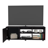 Adel 51" Wide TV Stand with One Door Cabinet, Four Open Shelves, Modern Media Console with Cable Management for Living Room, Entertainment Center for TVs up to 60", Stylish Storage for TV Room & Home Decor