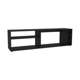Suxta 63" Wide TV Stand with Three Open Shelves, Three Bottle Cubbies, Cable Management, Modern Bar TV Console for Living Room, Media Storage, Entertainment Center for TVs up to 65", Stylish Home Furniture