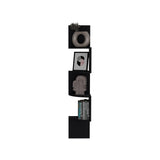TUHOME Rosset Corner Shelf with Full-Wall Vertical Design and Multiple Floating Shelves Offering Space-Saving Decorative Display and Modern Storage Functionality in Durable Engineered Wood for Contemporary Home Interiors