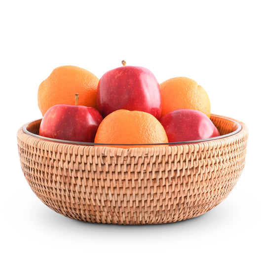 Hand Woven Serving Bowl Rattan
