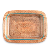 Hand Woven Rattan 3qt Rectangular Casserole Holder