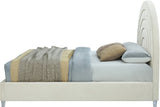 Rainbow Acrylic Contemporary Bed with Elegant Tufted Headboard and Chic Supportive Design