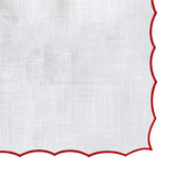 Red Scalloped Tablecloth