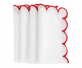 Red Scalloped Edge Napkins - LongWave