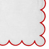 Red Scalloped Edge Napkins - LongWave