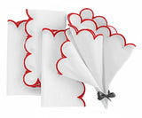 Linen Cloth Napkins - Scalloped