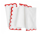 Scalloped Edge Linen Napkins