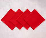 Napkins Cloth Cotton - Red