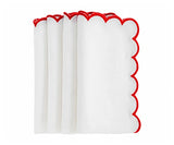 Scallop Edge Napkins - Red