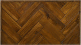 Reed Engineered Wood Mid Century Chest - Antique Coffee Finish with Sleek Matte Black Base Design