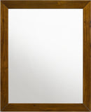 Reed Mid Century Mirror - Chic Antique Coffee Finish, Stylish Inlaid Wood Design for Modern Spaces