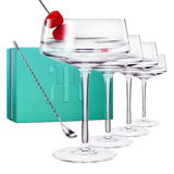 Luxury Martini Glass Set of 4 | 10oz