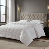 Luxury Cotton Blanket with Filament Fiber Fill, White