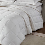 Luxury Cotton Blanket with Filament Fiber Fill, White