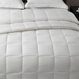 Luxury Cotton Blanket with Filament Fiber Fill, White