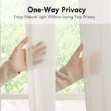 Semi-Transparent White Light Filtering Privacy Curtain Pair