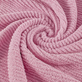 4pcs 100% Cotton Quick-Dry Ribbed Bath Towel Set, Pink