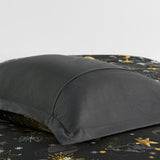 Celestial Gold Starry Sky Metallic Comforter Set, Charcoal