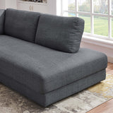 Glander Grey Sectional Sofa Left Facing
