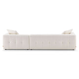 Kaynes Right Sectional Ivory Boucle Sofa