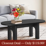 Roma 48" Modern Oval Coffee Table