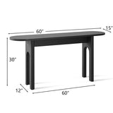 Roma 60" Modern Oval Console Table