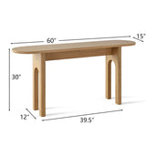 Roma 60" Modern Oval Console Table