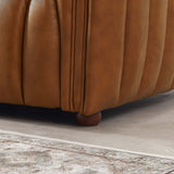 April Mid Century Modern Luxury Tight Back Tan Leather Couch